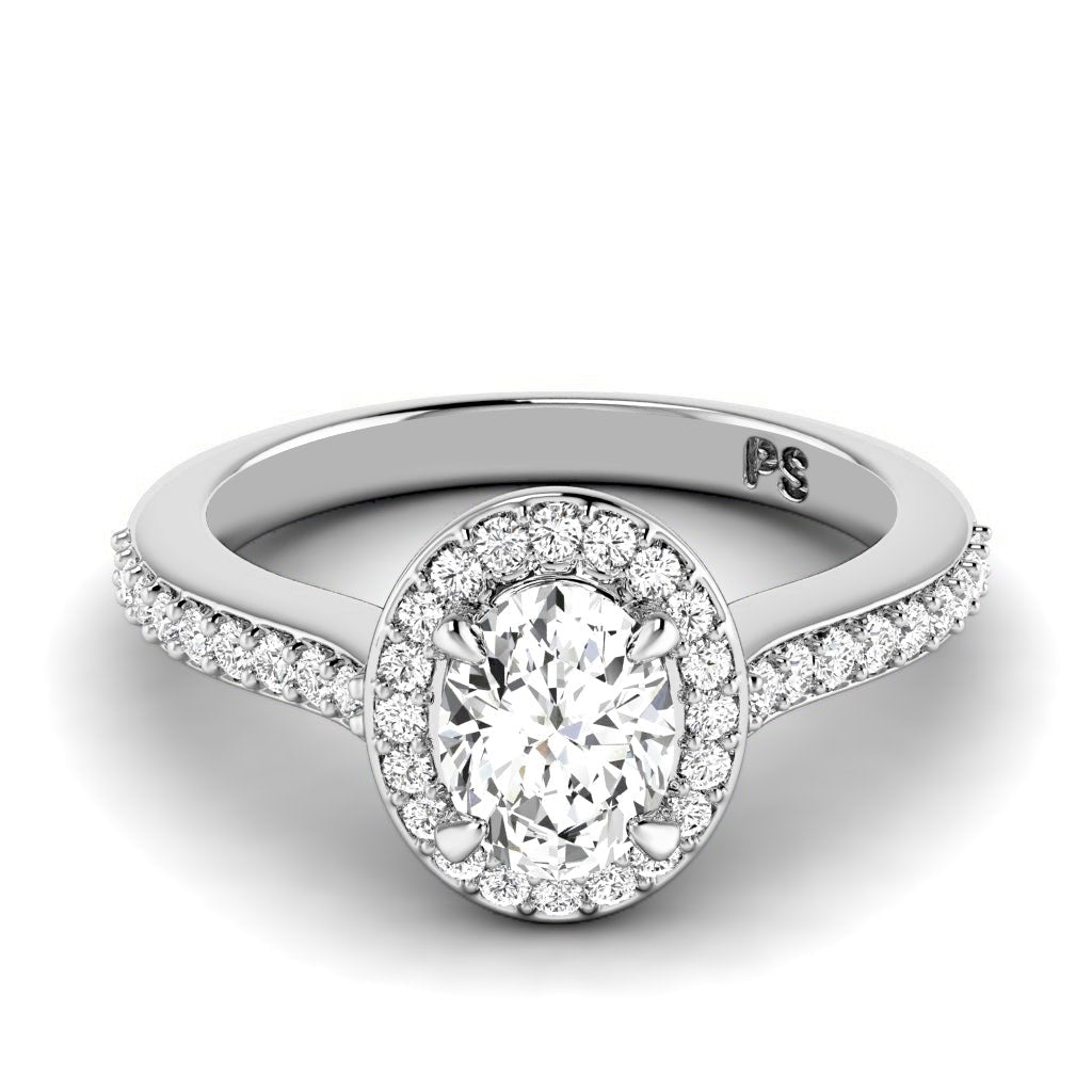 0.65-1.80 CT Oval & Round Cut Natural Diamonds - Engagement Ring