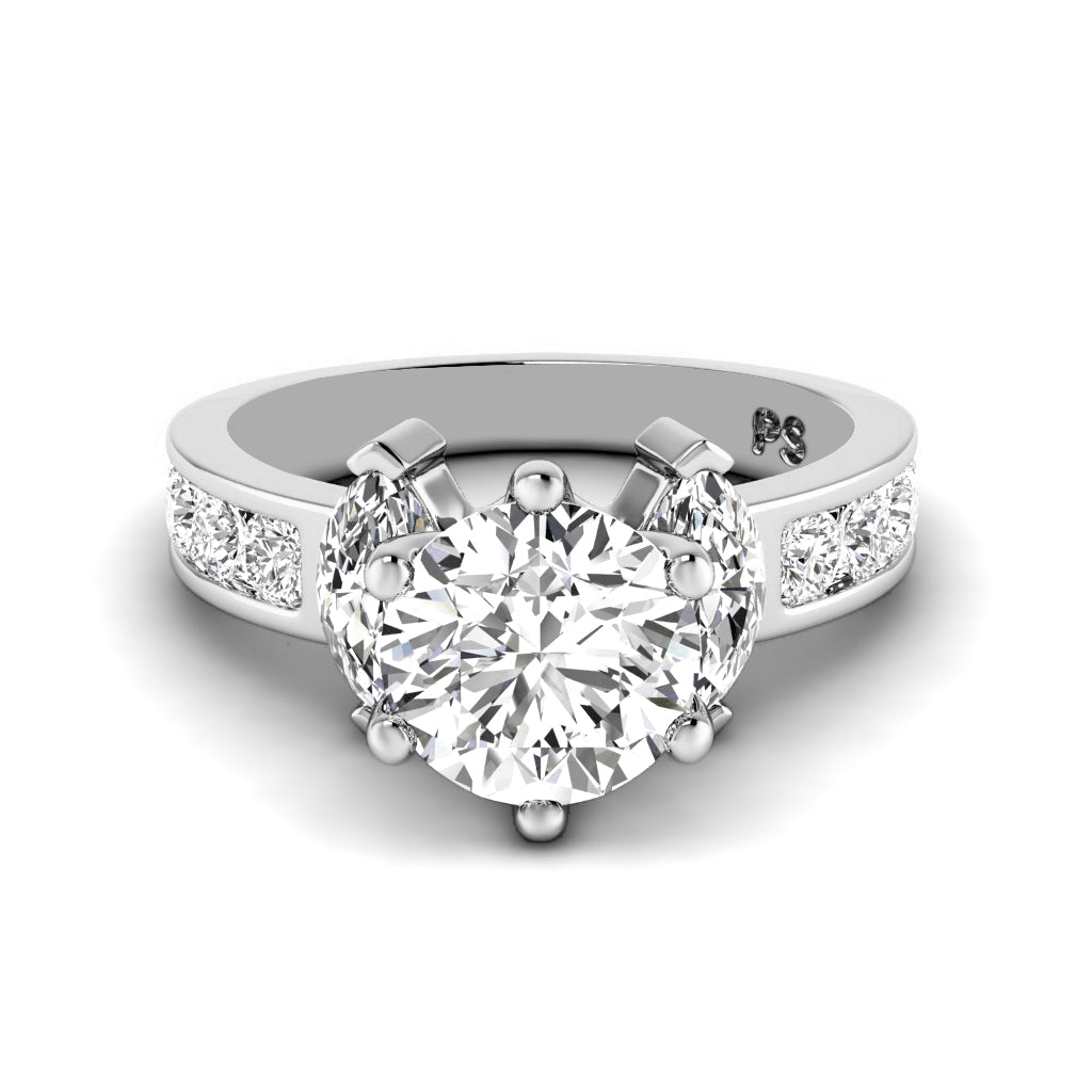 1.20-2.35 CT Marquise & Round Cut Natural Diamonds - Engagement Ring