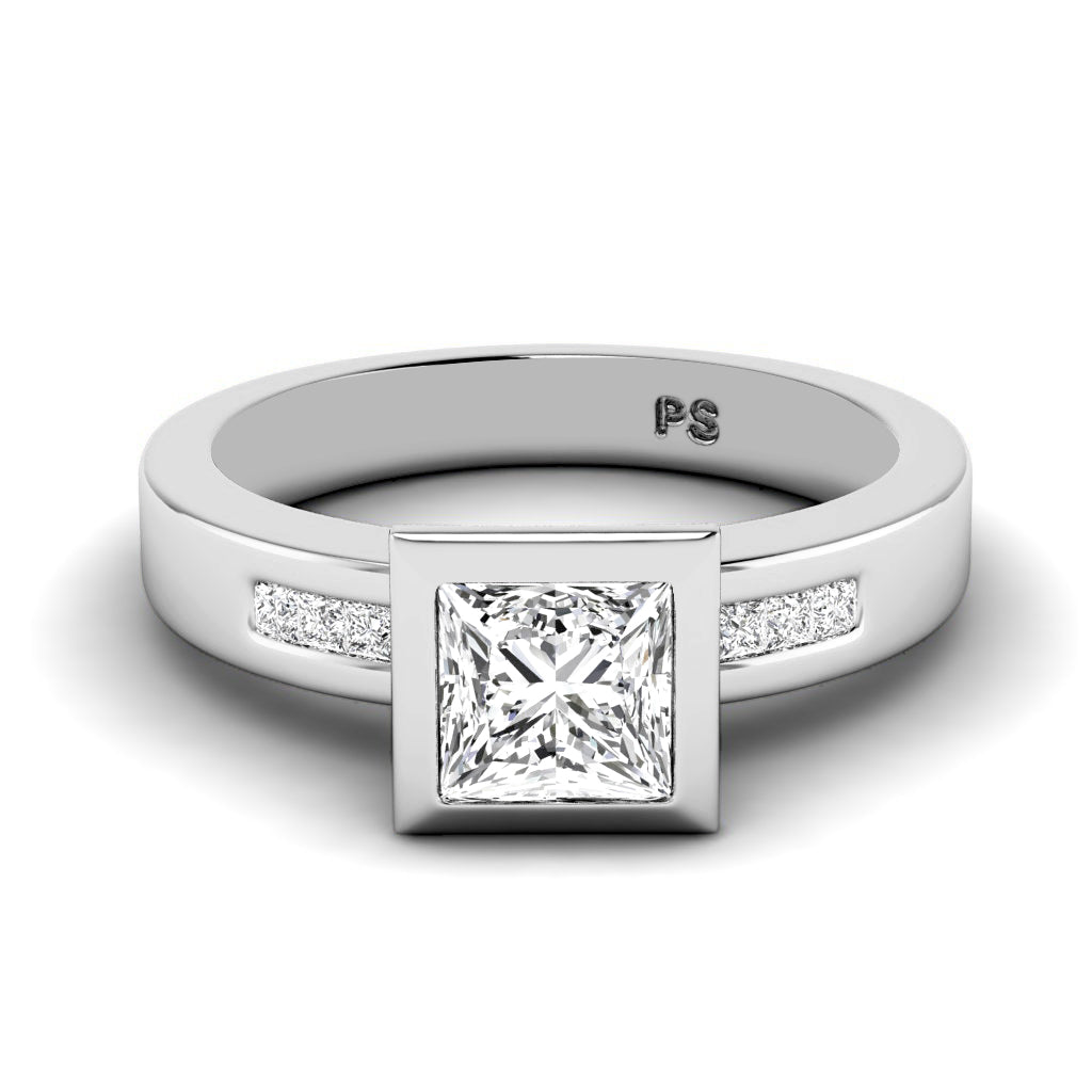 0.70-6.20 CT Princess Cut Lab Grown Diamonds - Engagement Ring