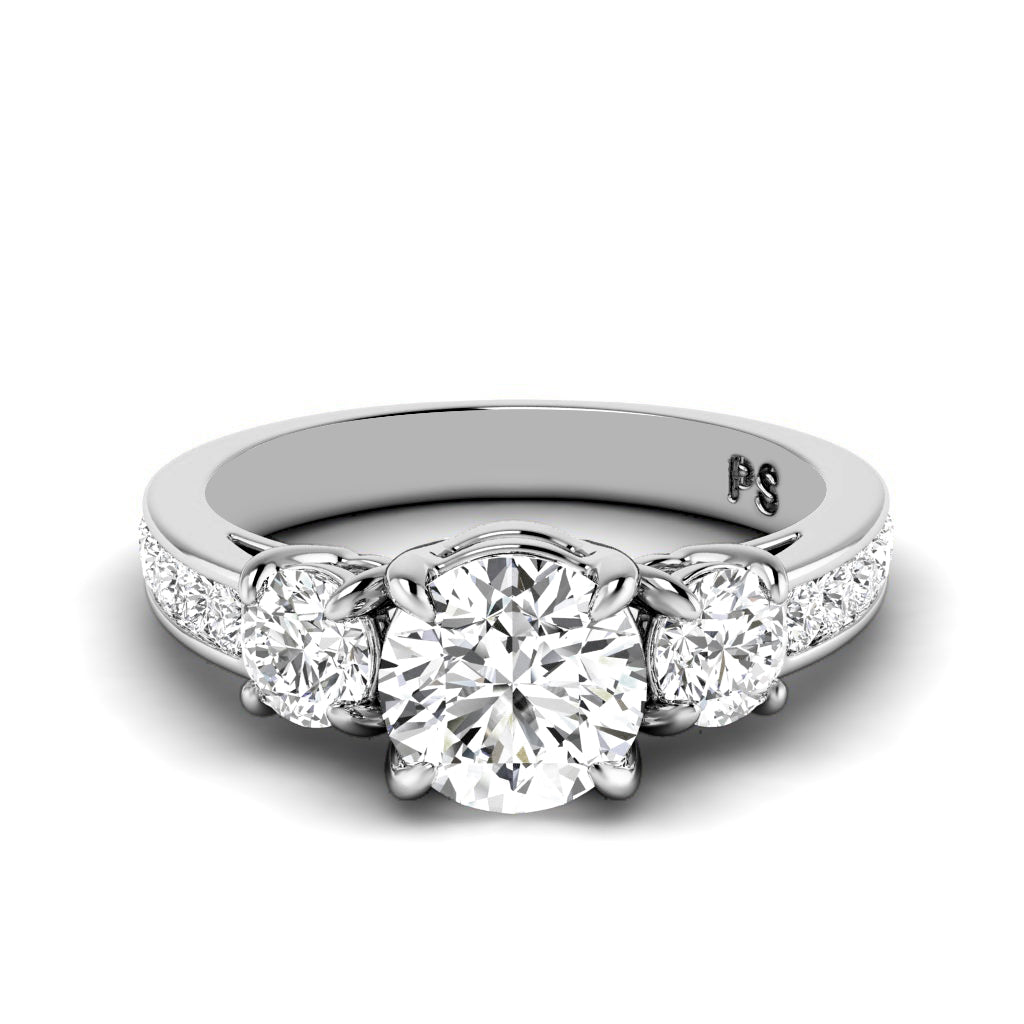 1.10-2.25 CT Round Cut Diamonds - Engagement Ring