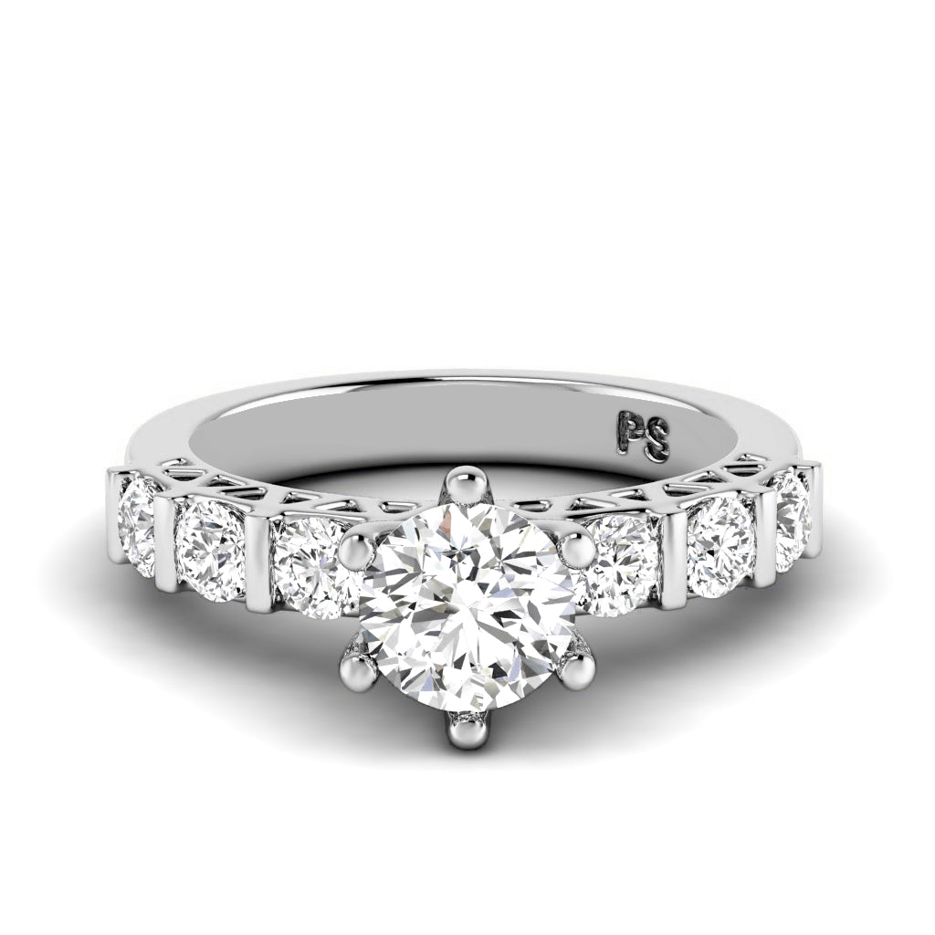 0.95-2.10 CT Round Cut Diamonds - Engagement Ring