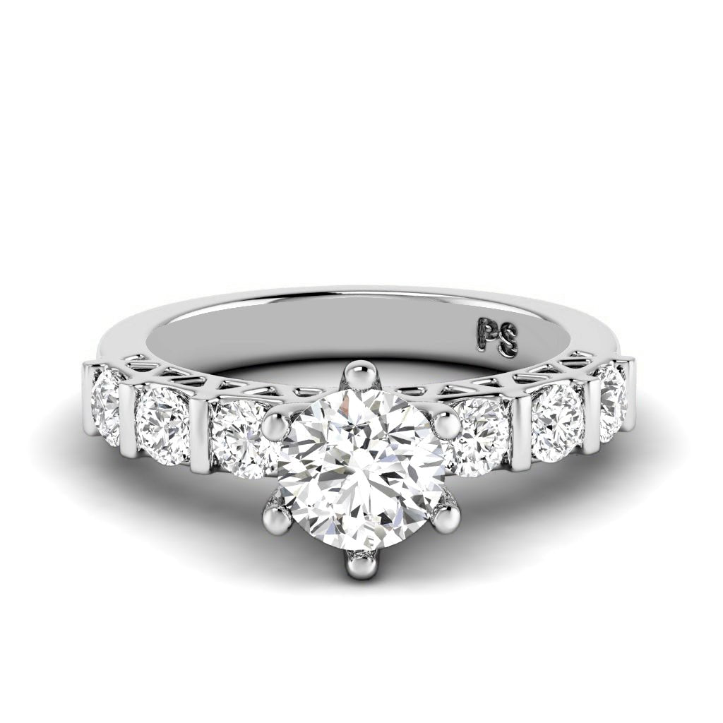 0.95-2.10 CT Round Cut Natural Diamonds - Engagement Ring
