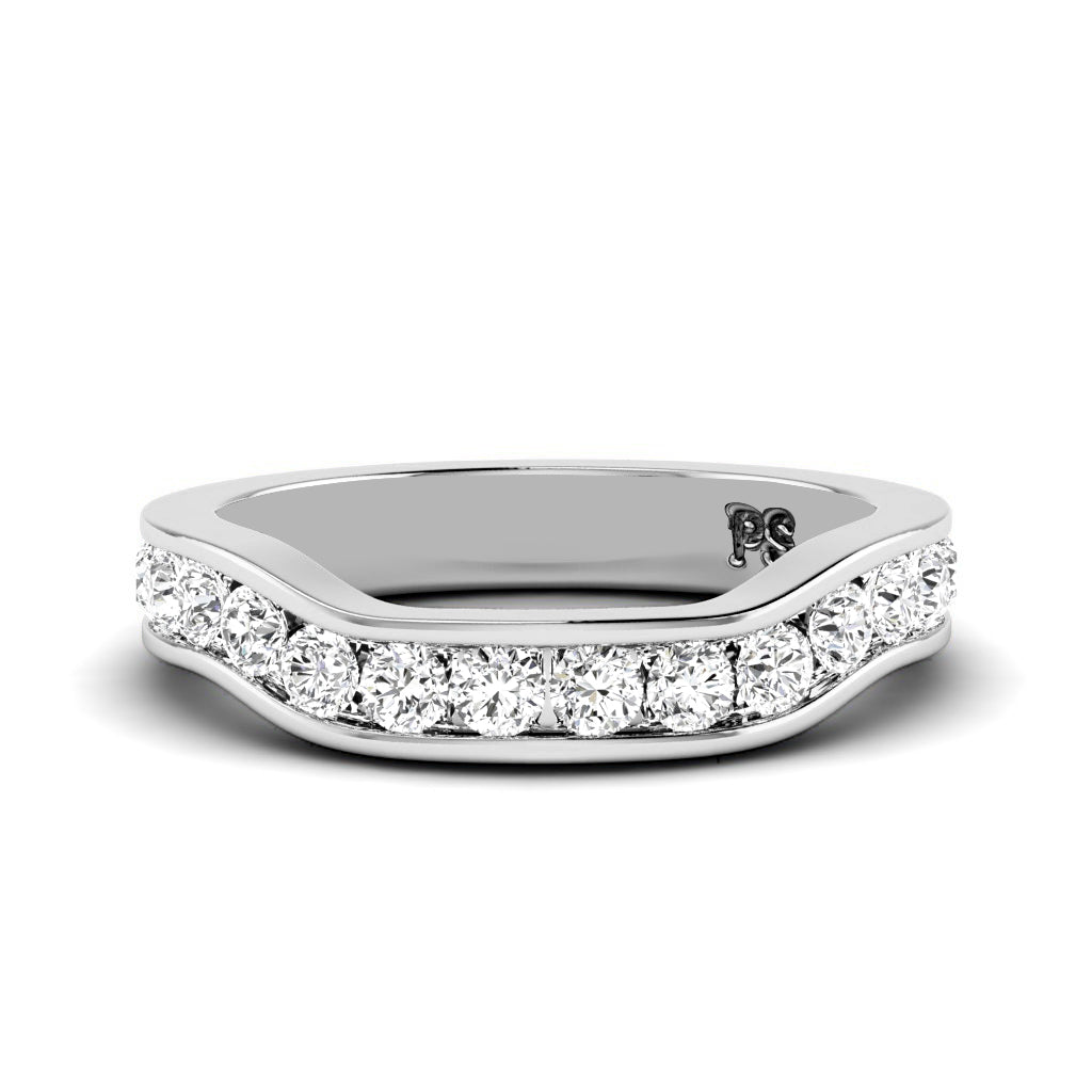 0.45 CT Round Cut Natural Diamonds - Wedding Band