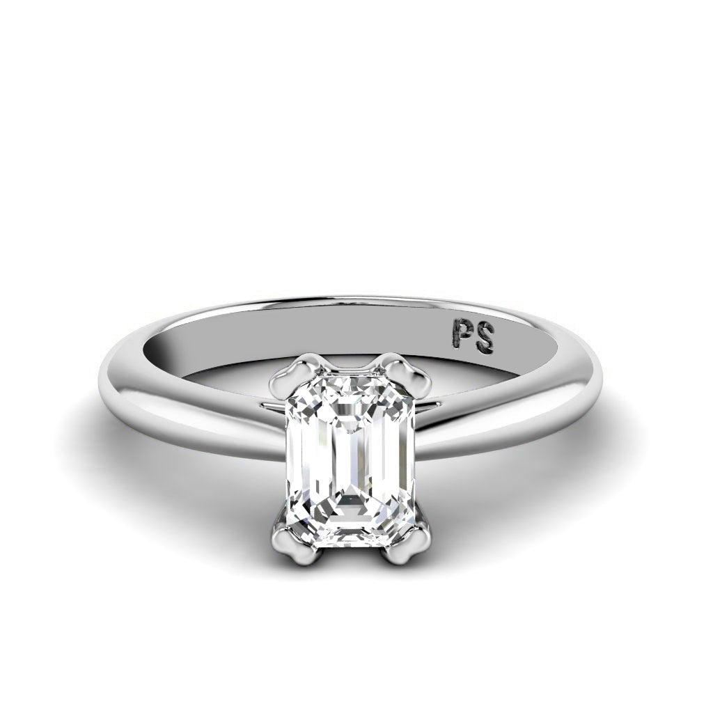 0.35-1.50 CT Emerald Cut Natural Diamonds - Solitaire Rings