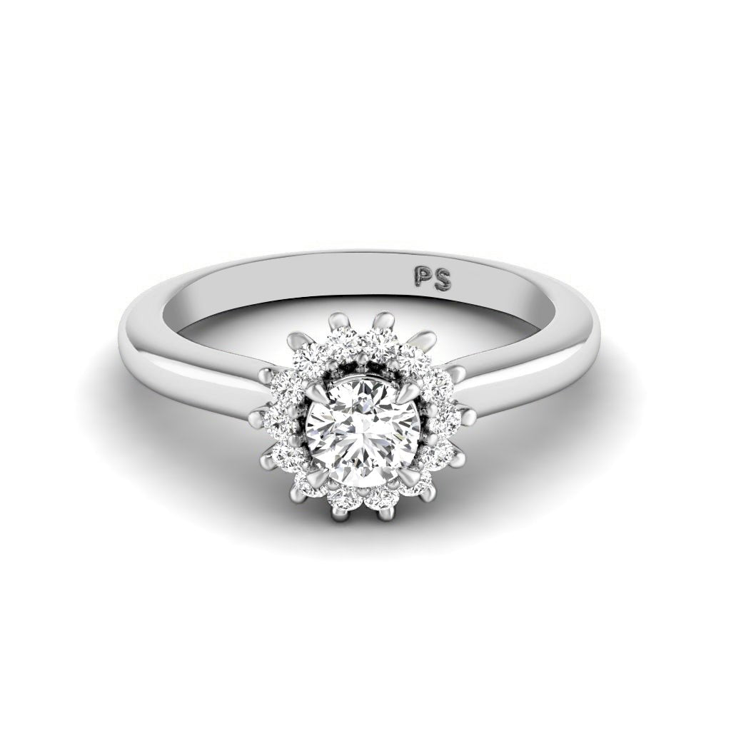0.55 - 1.70 CT Round Cut Natural Diamonds - Halo Rings - Primestyle.com