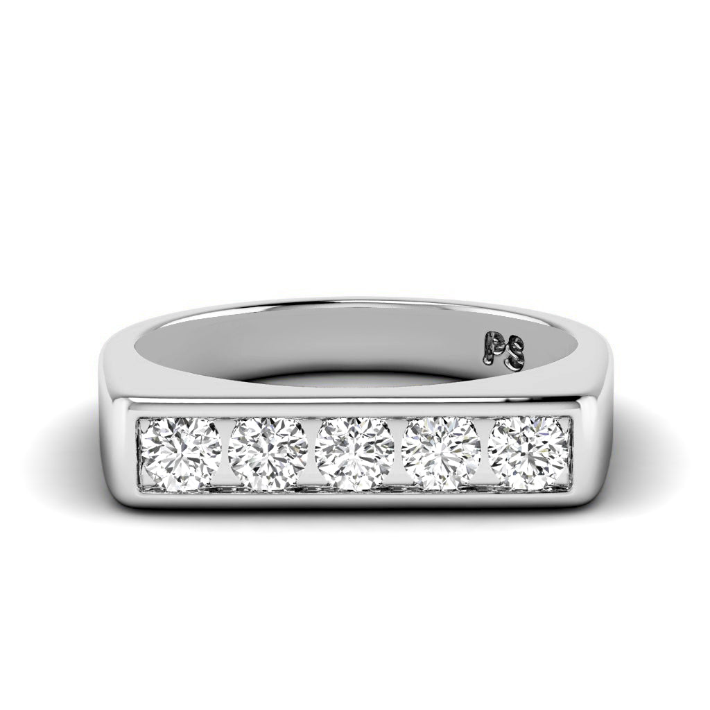 0.50 CT Round Cut Natural Diamonds - Wedding Band