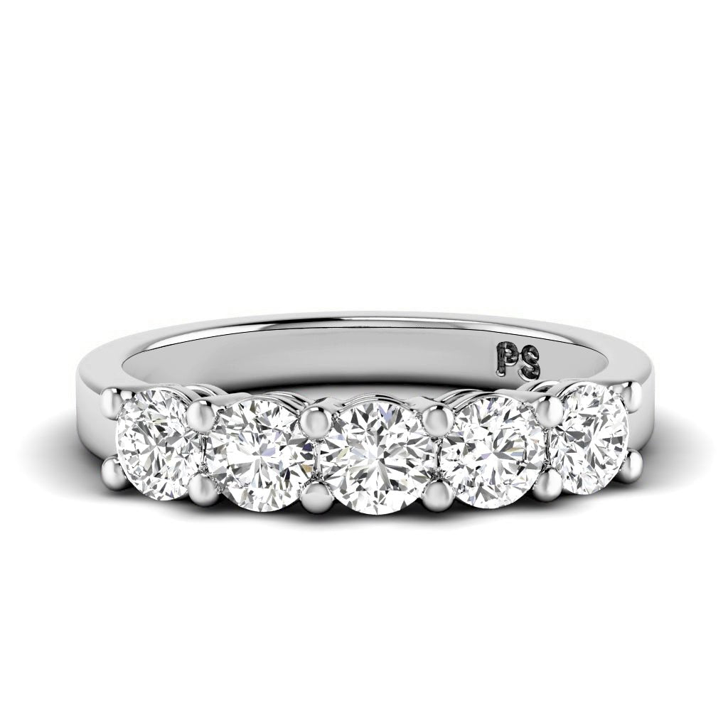 1.50 CT Round Cut Natural Diamonds - Wedding Band