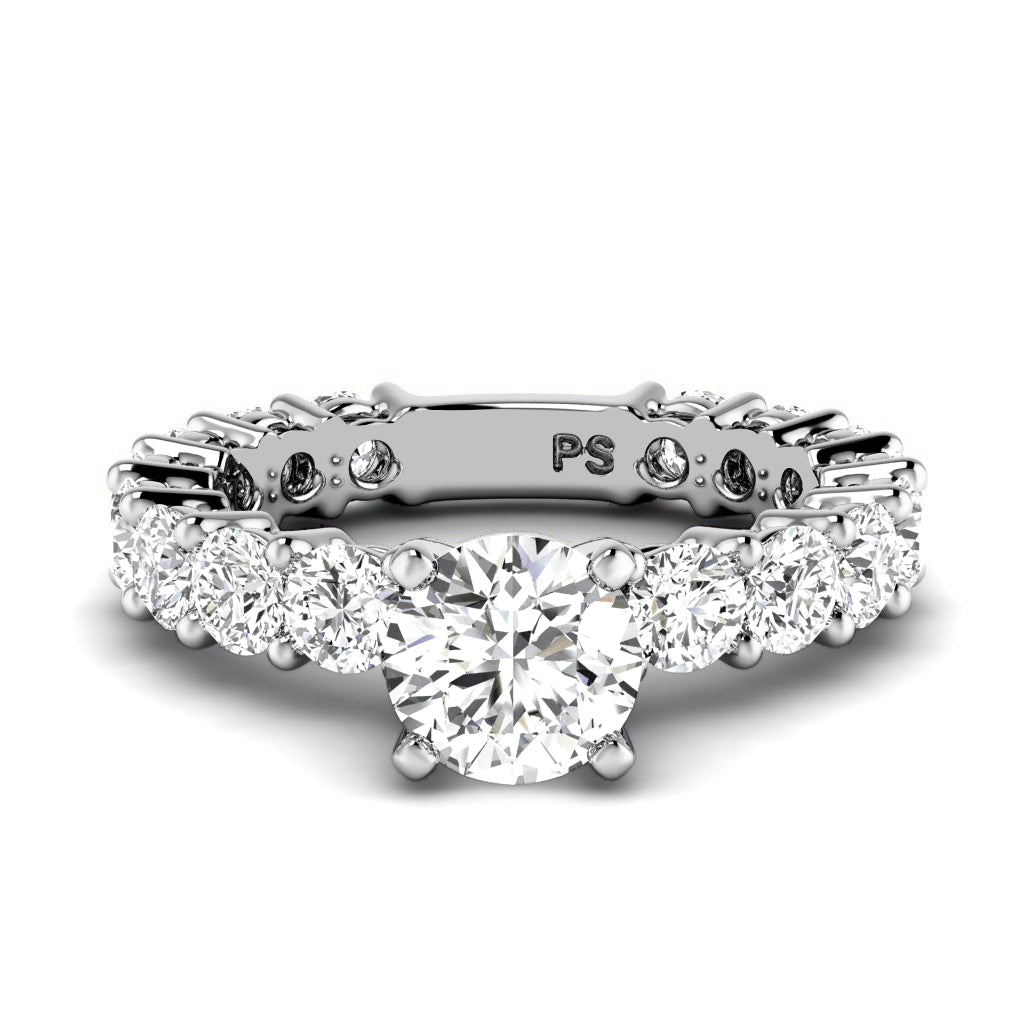 2.60-3.75 CT Round Cut Natural Diamonds - Engagement Ring