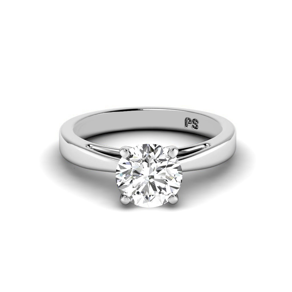 0.50-3.00 CT Round Cut Lab Grown Diamonds - Solitaire Ring