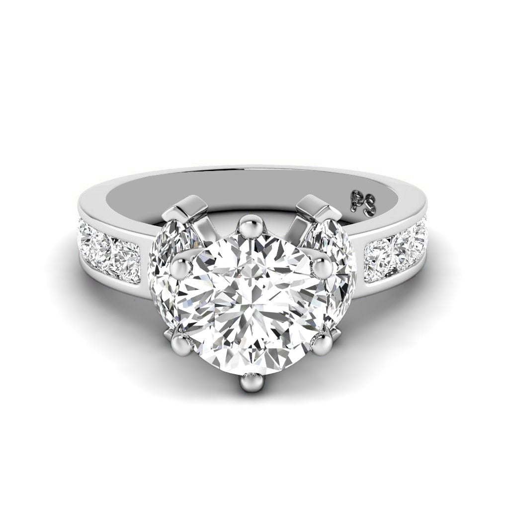 1.35 - 6.85 CT Marquise & Round Cut Diamonds - Engagement Ring - Primestyle.com