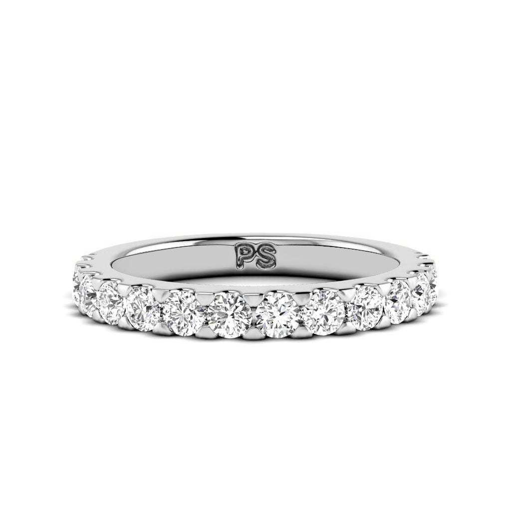 0.60 CT Round Cut Lab Grown Diamonds - Wedding Band