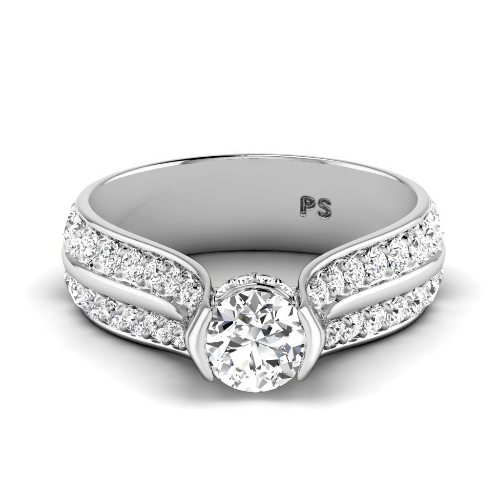 1.00-2.15 CT Round Cut Diamonds - Engagement Ring