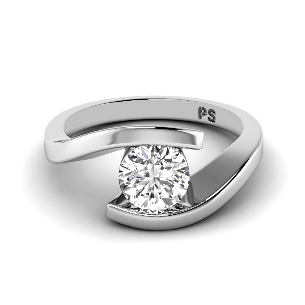 0.35-1.50 CT Round Cut Diamonds - Solitaire Ring