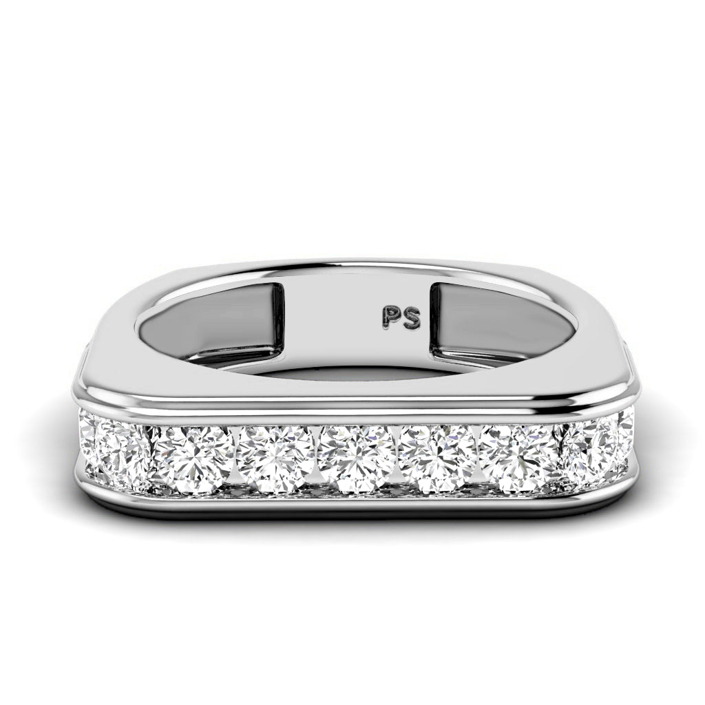 1.50 CT Round Cut Diamonds - Mens Wedding Band