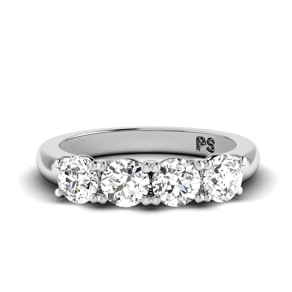 0.85 CT Round Cut Lab Grown Diamonds - Wedding Band