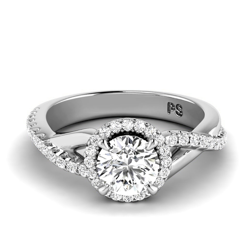 0.60-1.75 CT Round Cut Natural Diamonds - Engagement Ring