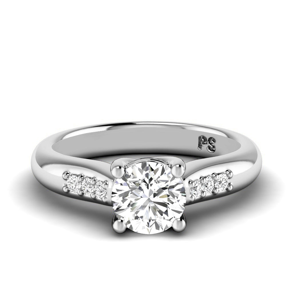 0.45-1.60 CT Round Cut Diamonds - Engagement Ring