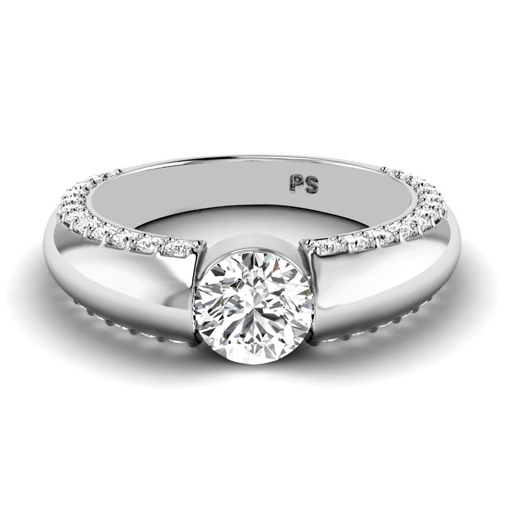 1.15-6.65 CT Round Cut Diamonds - Engagement Ring