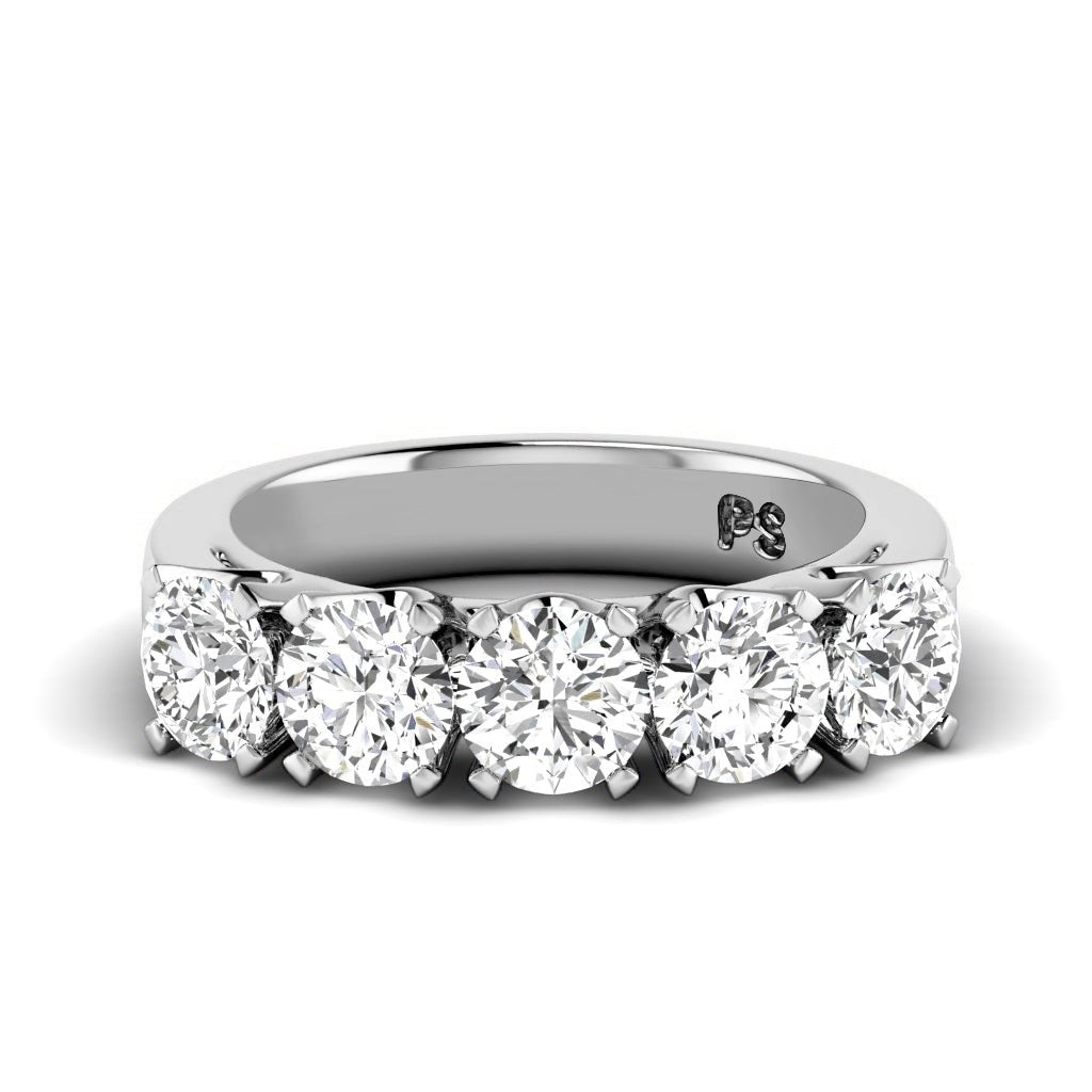 1.50 CT Round Cut Lab Grown Diamonds - Wedding Band - Primestyle.com