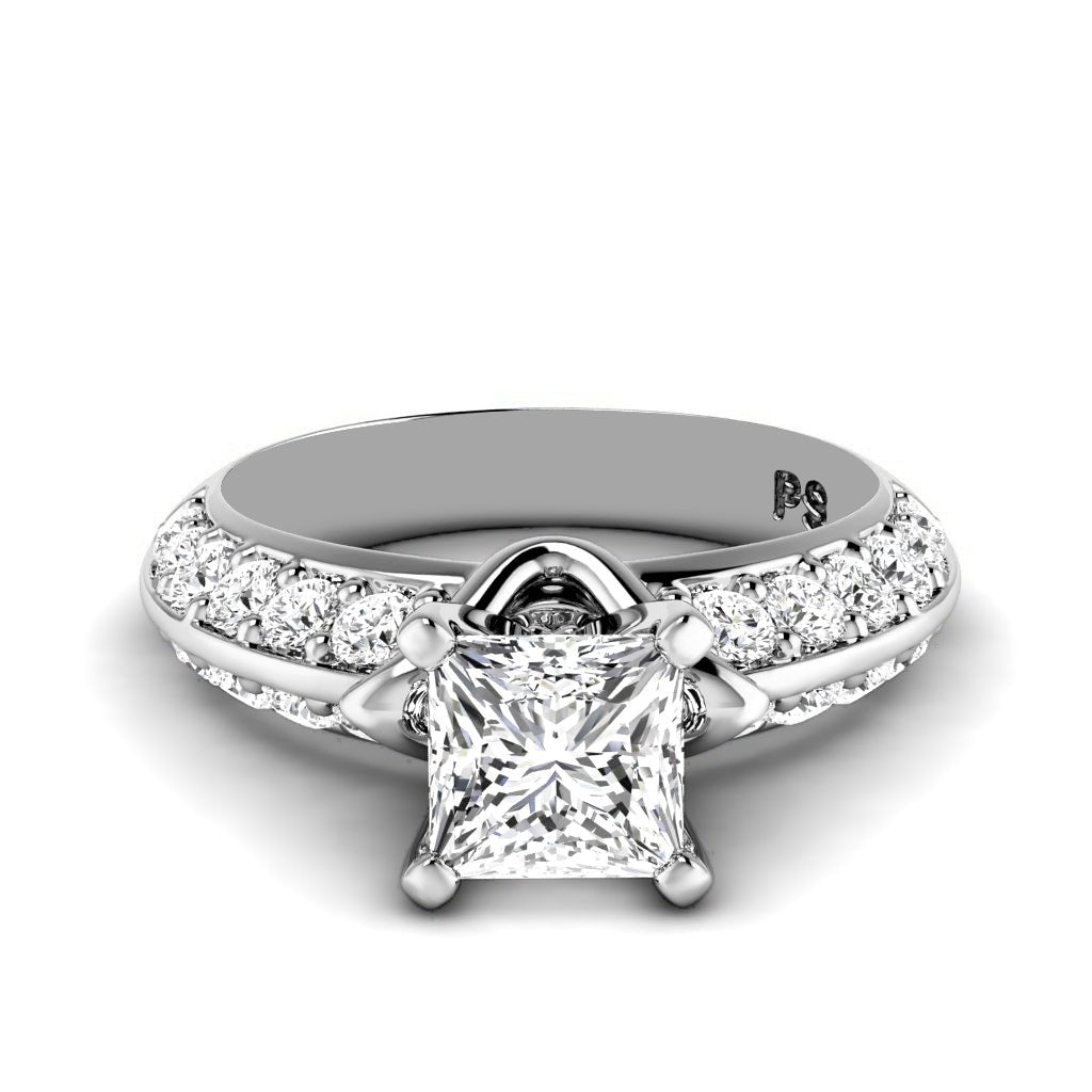 1.15 - 6.65 CT Princess & Round Cut Diamonds - Engagement Ring - Primestyle.com