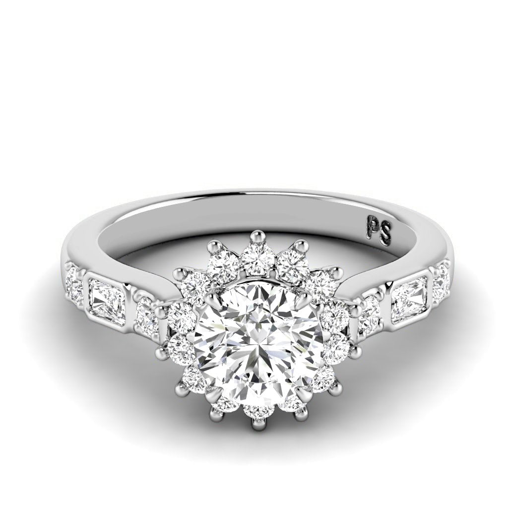 0.92 - 2.07 CT Radiant & Round Cut Natural Diamonds - Engagement Ring - Primestyle.com