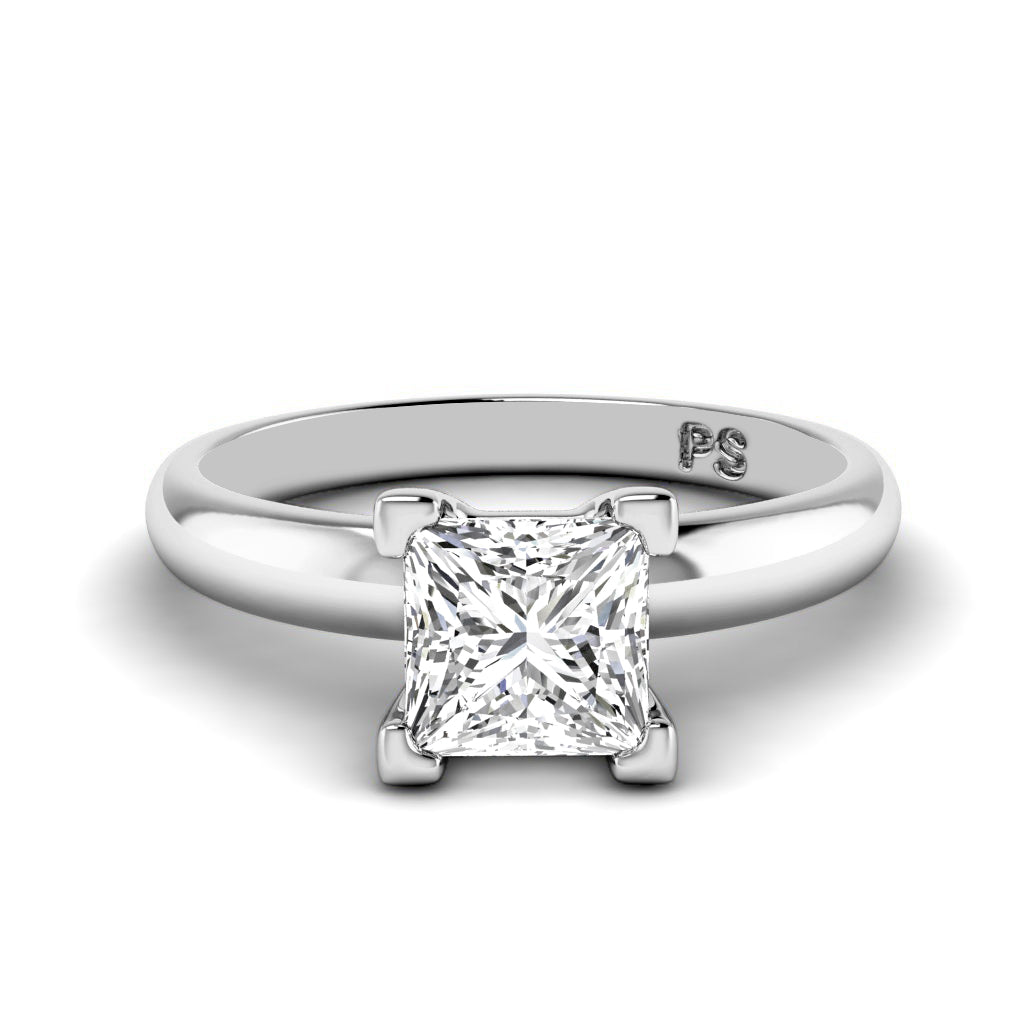 0.35-1.50 CT Princess Cut Diamonds - Solitaire Ring