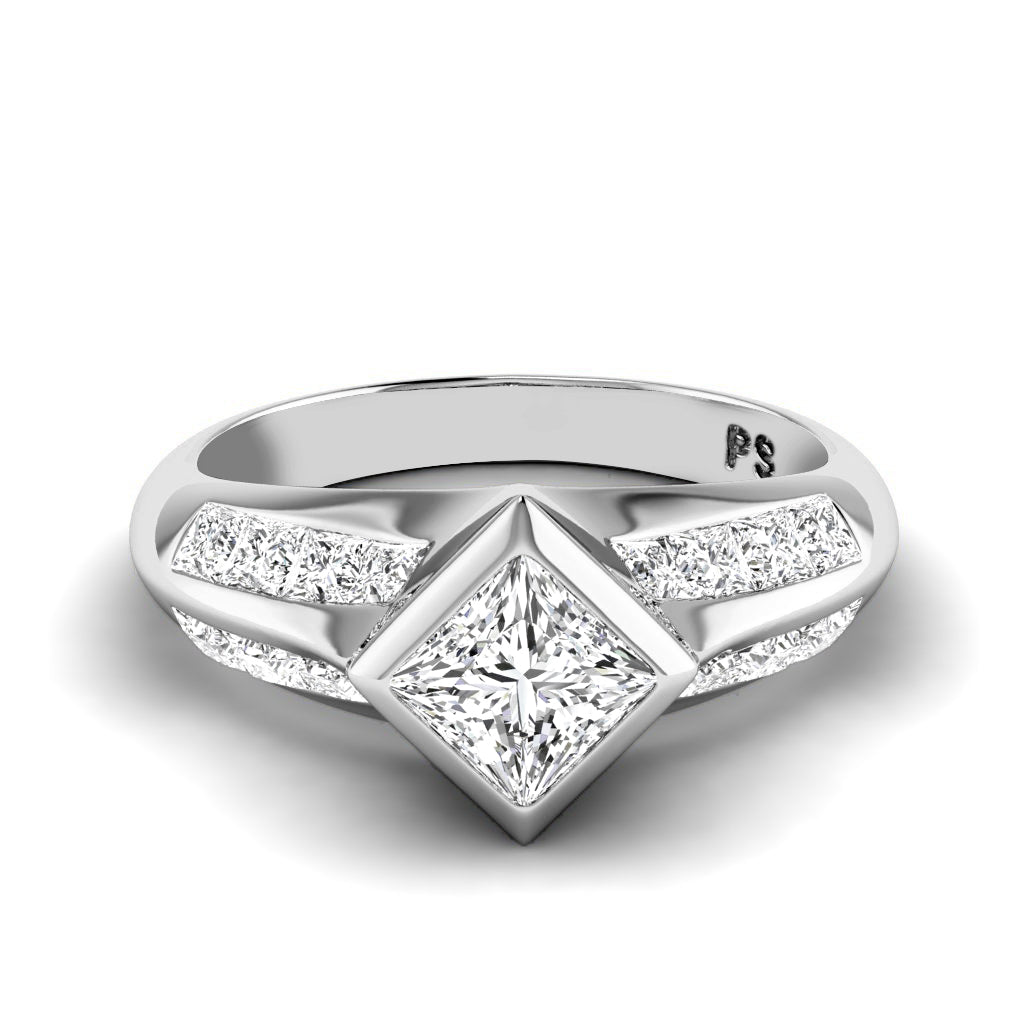 1.50-7.00 CT Princess Cut Diamonds - Engagement Ring