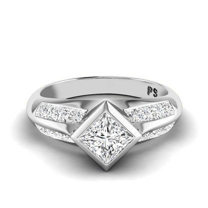 1.50-4.00 CT Princess Cut Lab Grown Diamonds - Engagement Ring