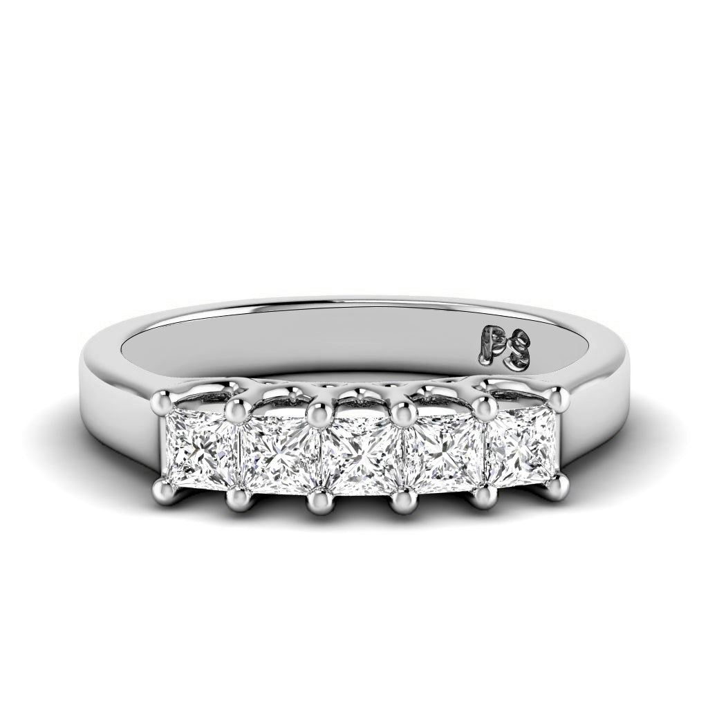 0.50 CT Princess Cut Diamonds - Wedding Band