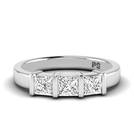1.05 CT Princess Cut Diamonds - Wedding Band