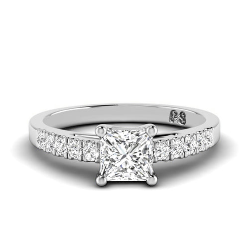 0.60-1.75 CT Round & Princess Cut Diamonds - Engagement Ring