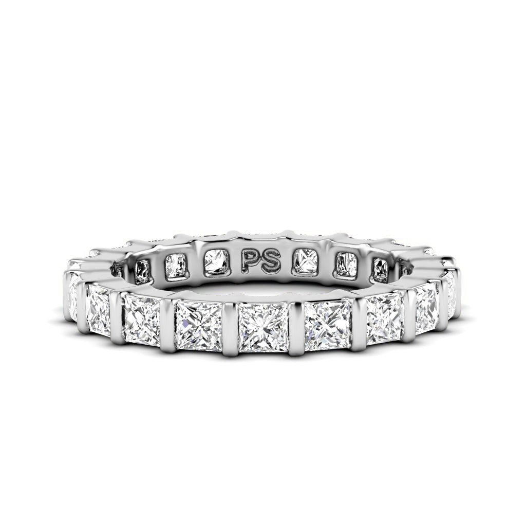 2.50 CT Princess Cut Natural Diamonds - Eternity Rings - Primestyle.com