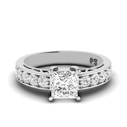 0.85-2.00 CT Round & Princess Cut Diamonds - Engagement Ring
