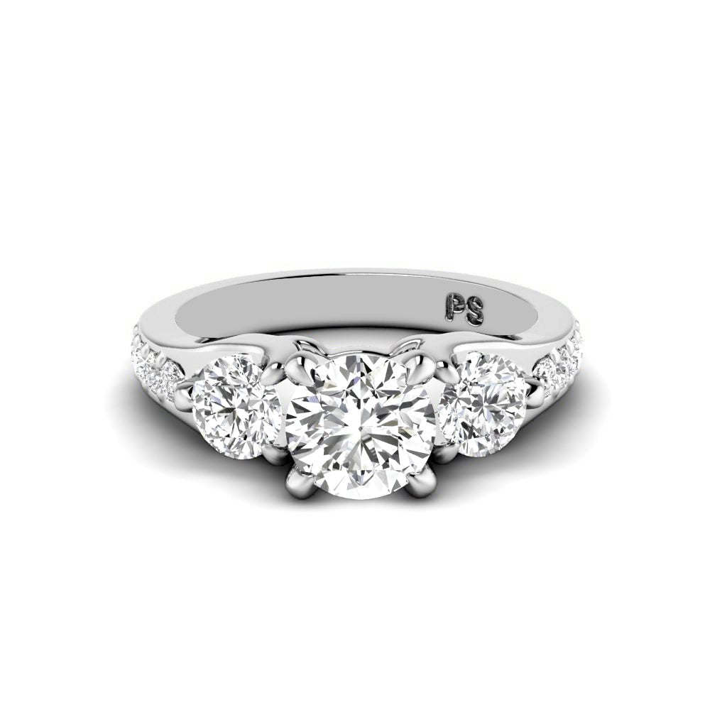 1.55-7.05 CT Round Cut Lab Grown Diamonds - Engagement Ring