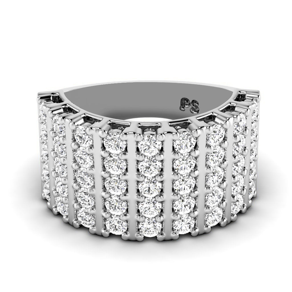 2.00 CT Round Cut Lab Grown Diamonds - Wedding Band