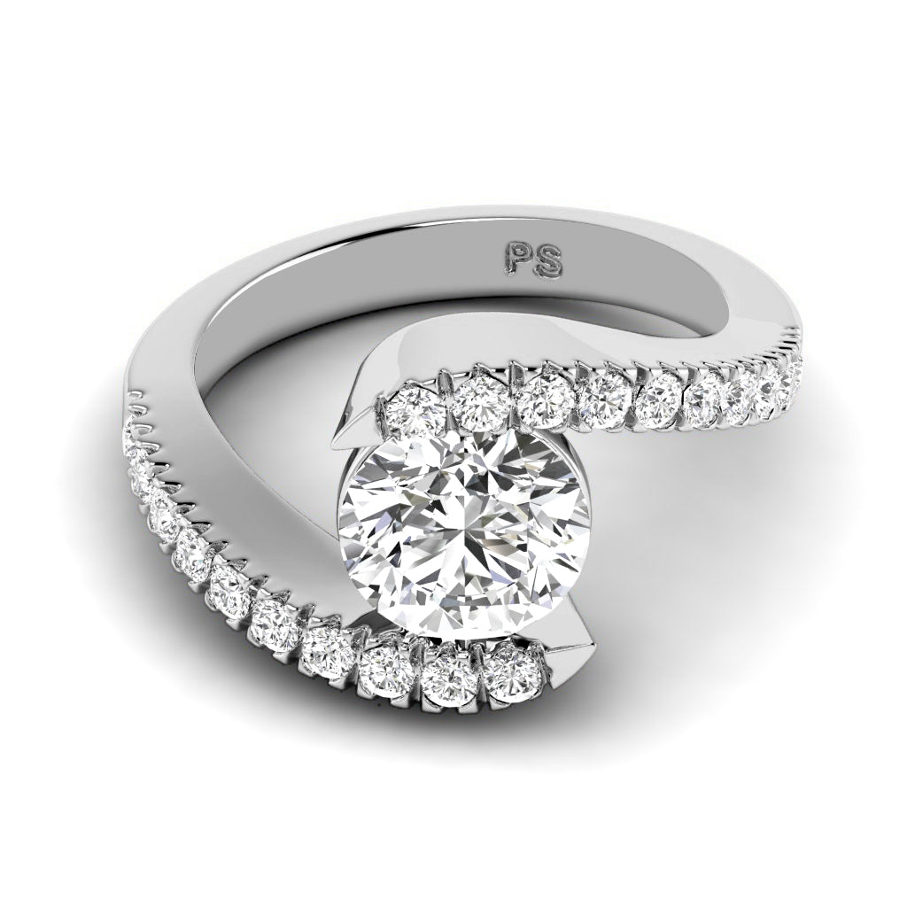 0.65-1.80 CT Round Cut Diamonds - Engagement Ring