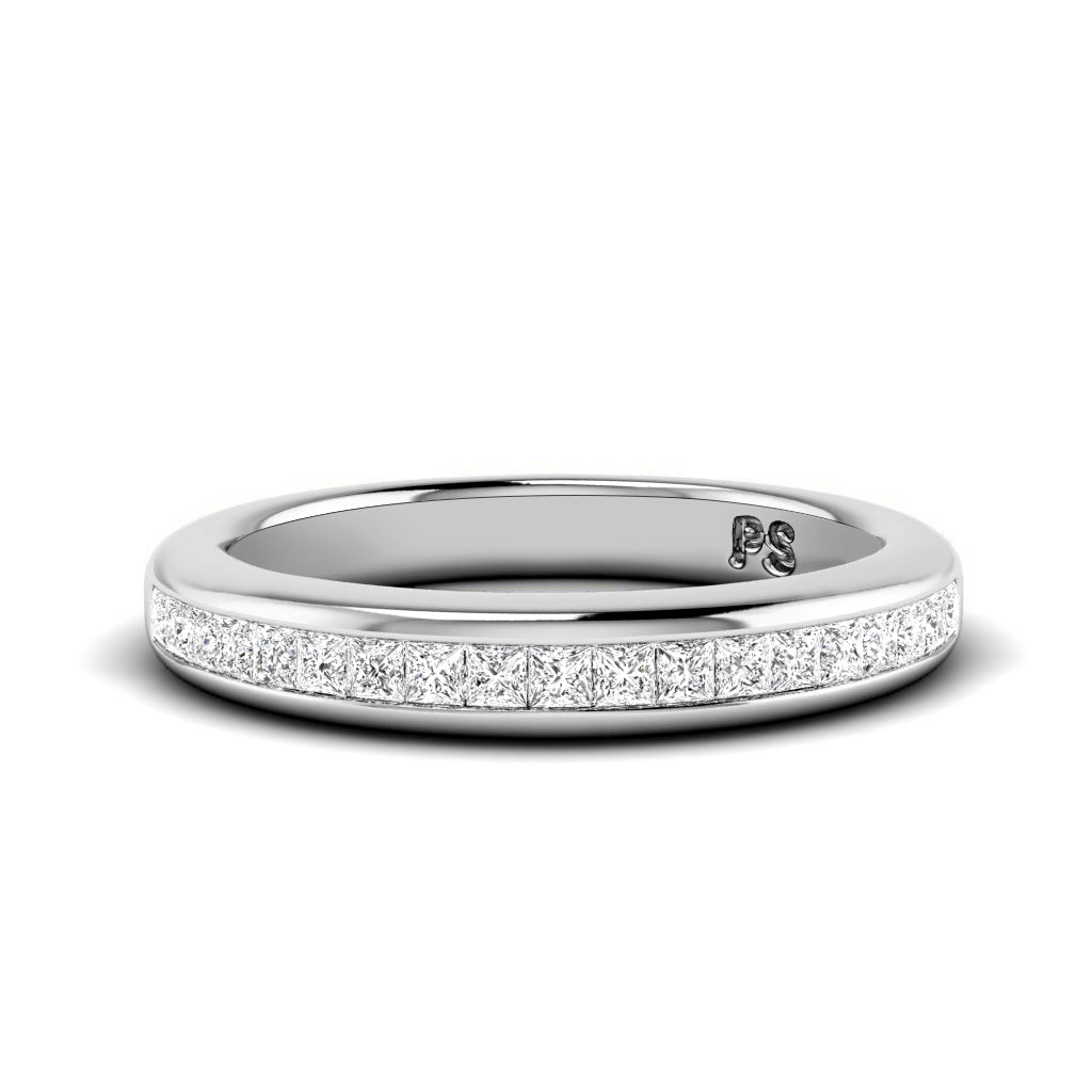 0.45 CT Princess Cut Lab Grown Diamonds - Wedding Band