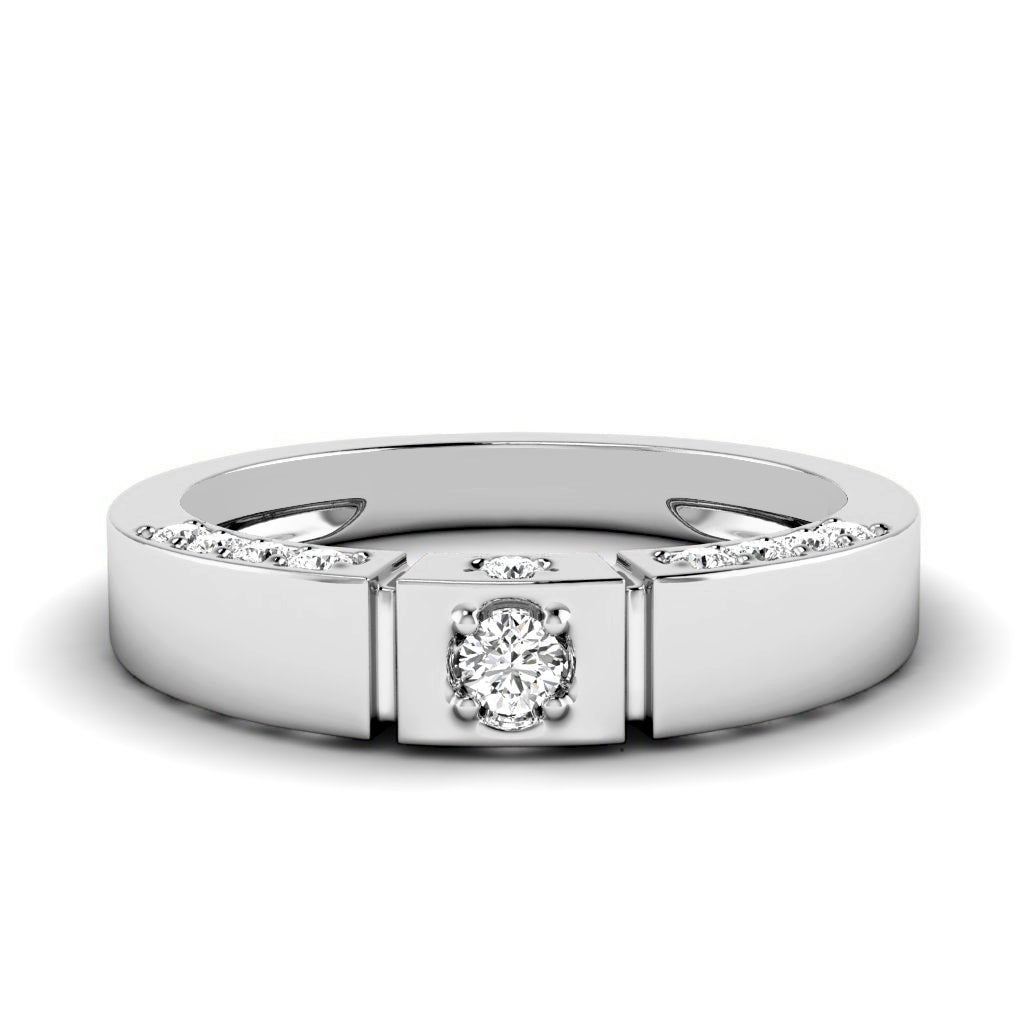 0.40 CT Round Cut Natural Diamonds - Wedding Band