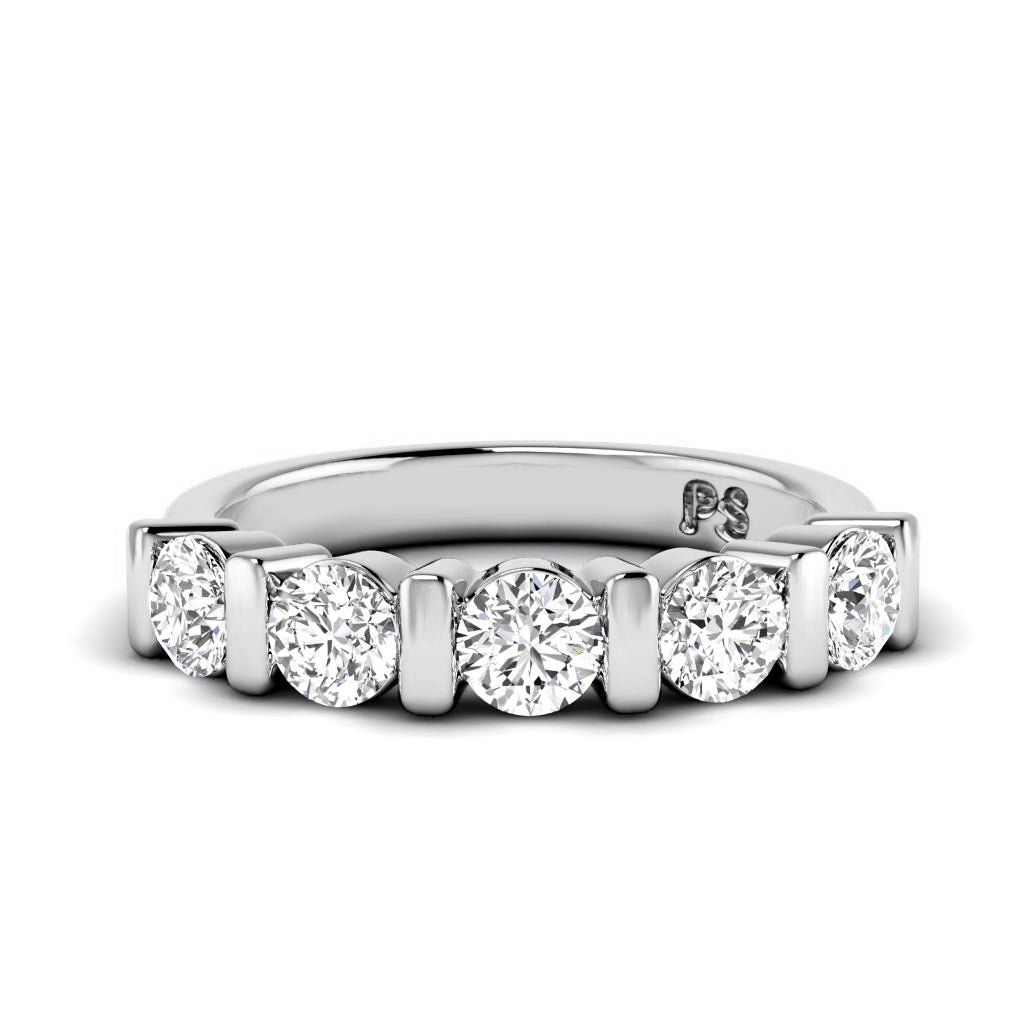 0.80 CT Round Cut Lab Grown Diamonds - Wedding Band