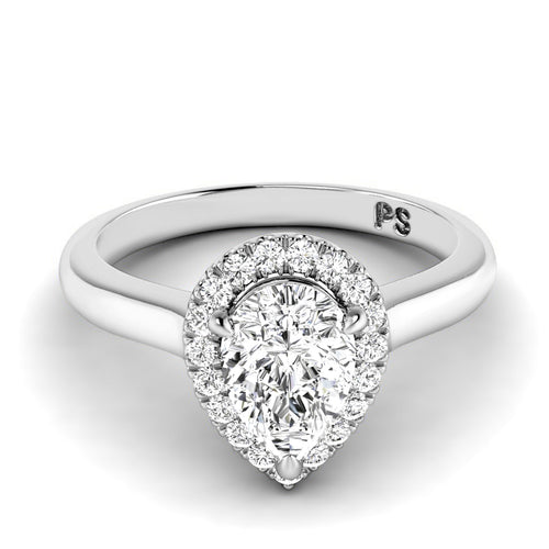 0.70-3.20 CT Round & Pear Cut Diamonds - Engagement Ring
