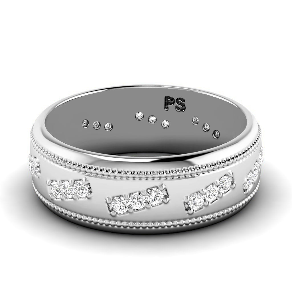 0.50 CT Round Cut Natural Diamonds - Wedding Band