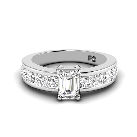 1.85-3.00 CT Princess & Emerald Cut Diamonds - Engagement Ring