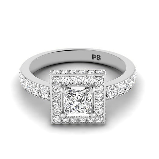 1.50-4.00 CT Round & Princess Cut Lab Grown Diamonds - Engagement Ring