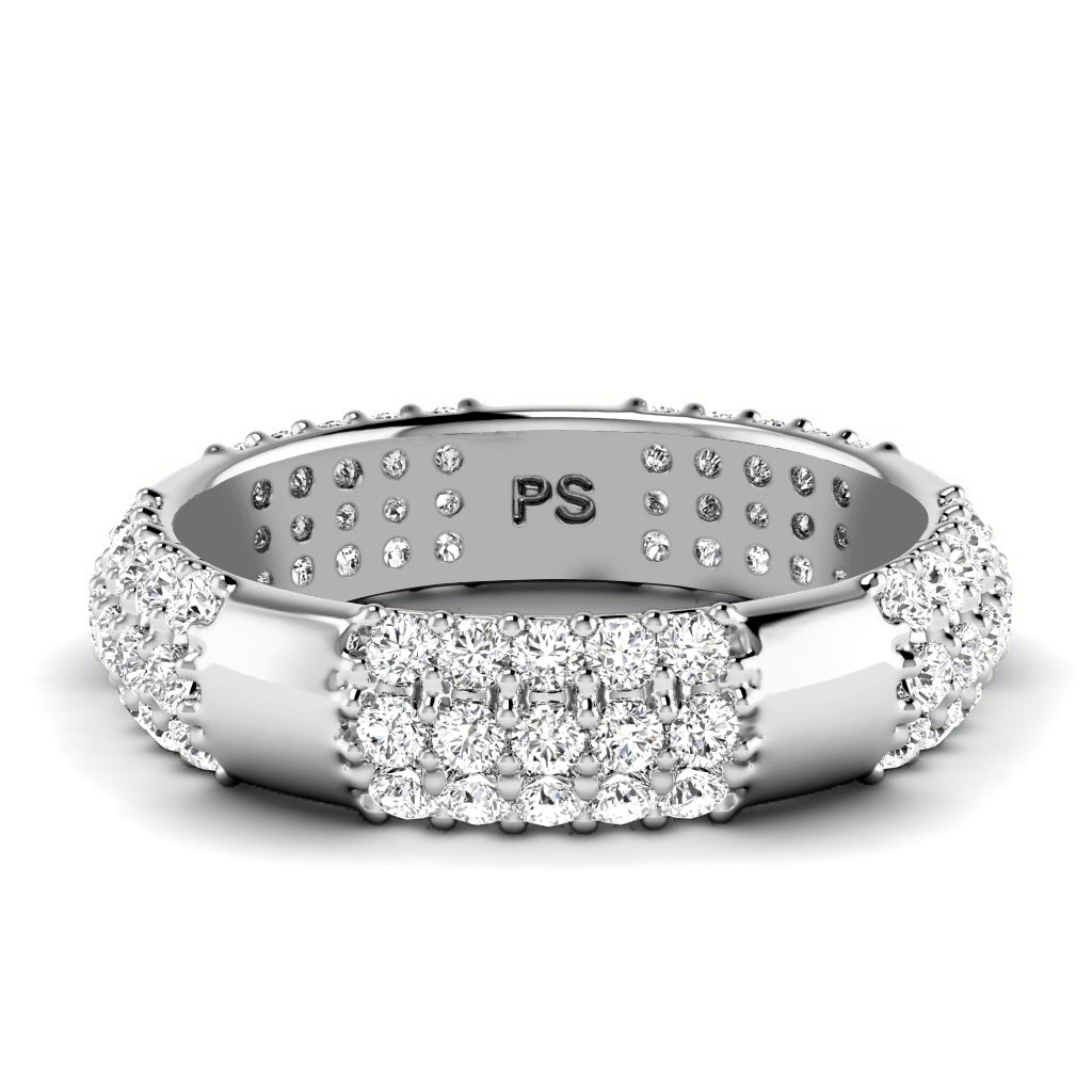 1.50 CT Round Cut Diamonds - Mens Wedding Bands