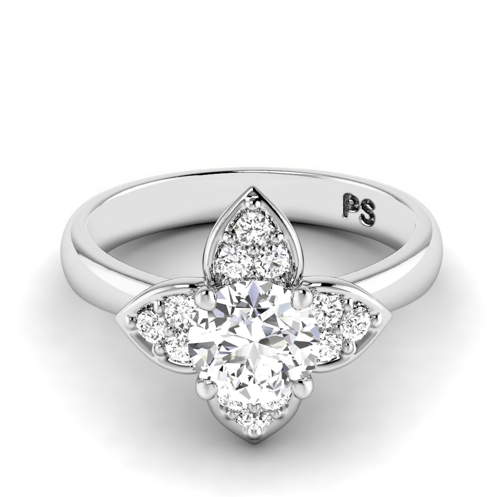 0.70-3.20 CT Round Cut Lab Grown Diamonds - Engagement Ring