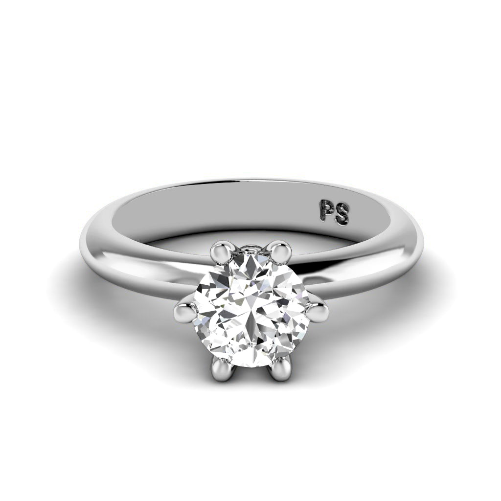 0.45 - 0.55 CT Round Cut Diamonds - Solitaire Ring in 10KT White Gold