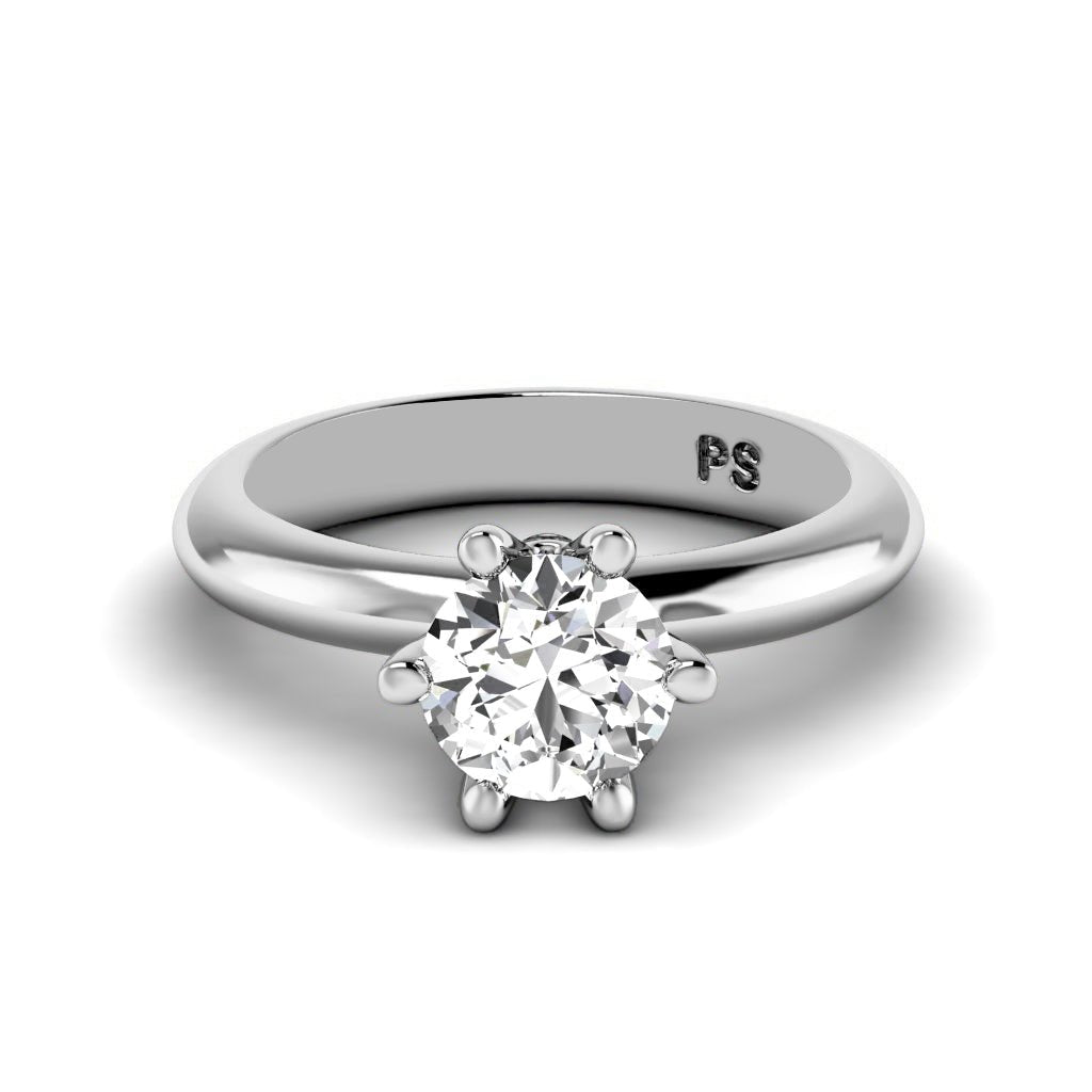 0.45 - 0.55 CT Round Cut Diamonds - Solitaire Ring in 10KT White Gold - Primestyle.com
