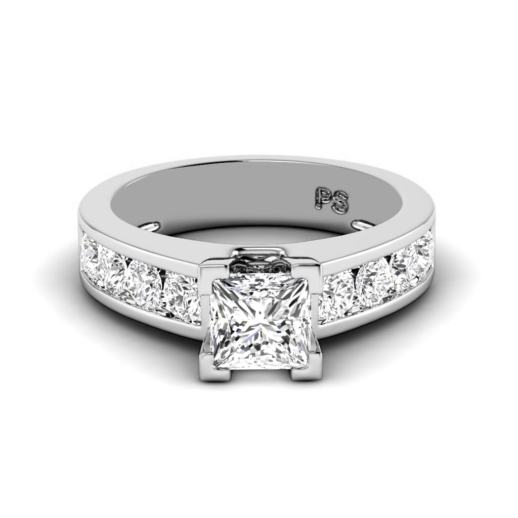 1.15-2.30 CT Round &amp; Princess Cut Diamonds - Engagement Ring