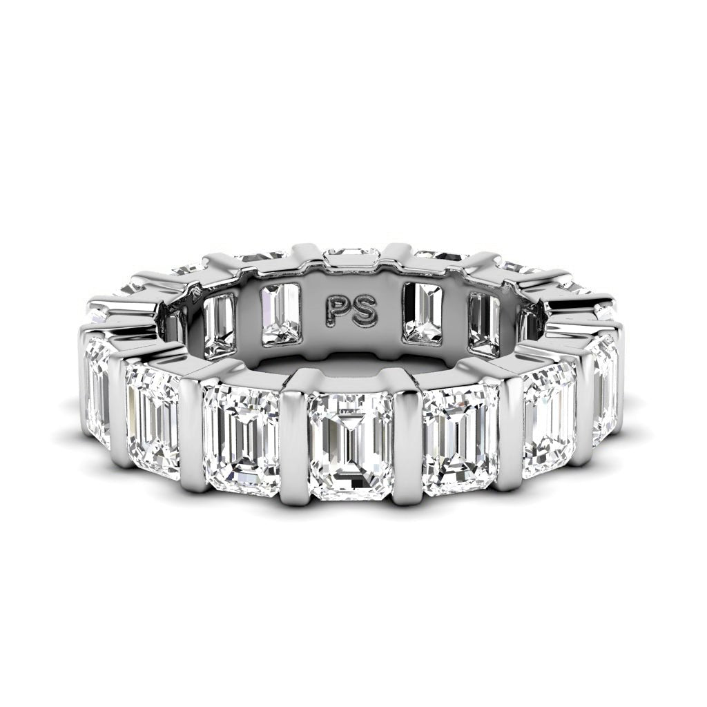 5.50 CT Emerald Cut Natural Diamonds - Eternity Rings - Primestyle.com