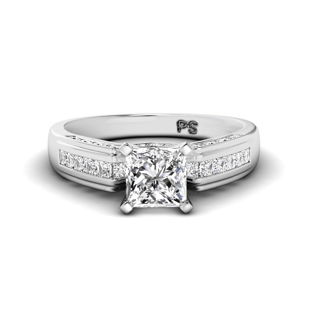 0.95 - 6.45 CT Princess & Round Cut Diamonds - Engagement Ring - Primestyle.com